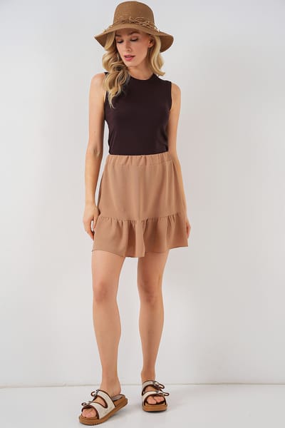 Textured Minirok met Voering