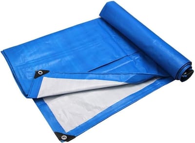 Waterdicht zeildoek - Regendicht Tarp - Tuin beschermen - Dubbelzijdig waterdicht - 8x12m - Blauw
