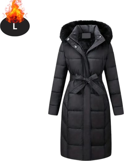 Livano Winterjas - Parka - Dames - Winter - Jas - Volwassen - Stijlvol - Zwart - L