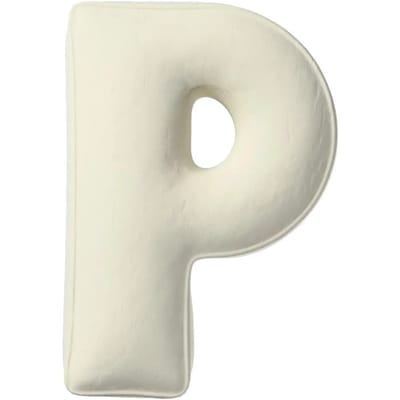 Kussen letter p Yellow Tipi Posh Velvet