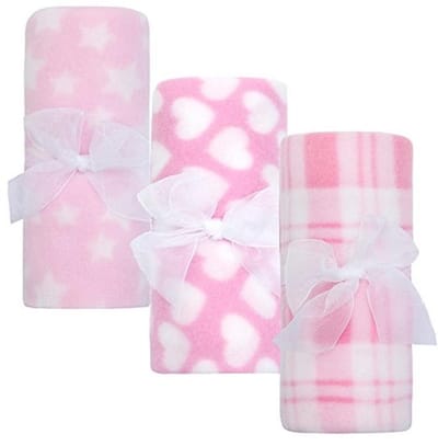 Pasgeboren baby fleece dekbed 3-pack multifunctionele dekens 75 cm x 75 cm