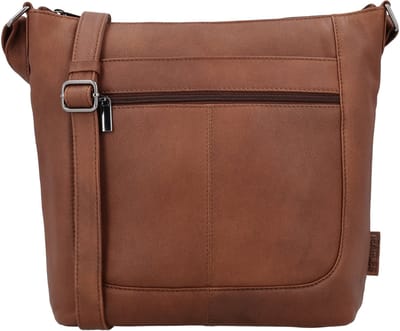 Beagles Benidorm Schoudertas - Crossbody - Dames - Praktisch - Tas - Leren Dames Tas - Cognac