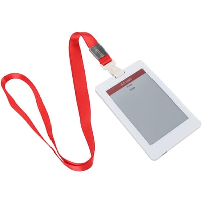 Badge d'employé électronique 4 pouces Écran à encre E Paper NFC Bluetooth Badge nominatif avec cordon pour étudiants en commerce gray