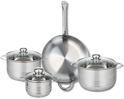 Set van 1 Koekenpan 32 cm en 3 kookpotten 16, 20 en 24 cm Elo Profi Brillant