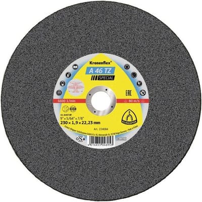 Klingspor A 46 TZ Special 224084 Doorslijpschijf recht 230 mm 25 stuk(s) RVS, Staal