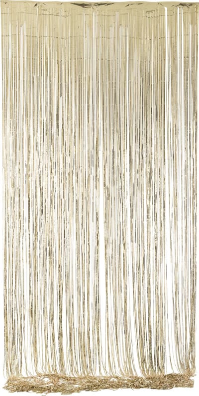 J-Line gordijn Franjes Vinyl - kunststof - goud