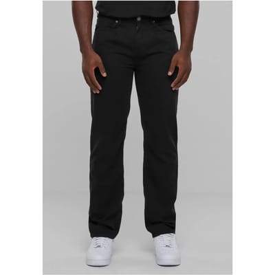 Urban Classics - Organic Skater Chino Broek rechte pijpen - Taille, 30 inch - Zwart