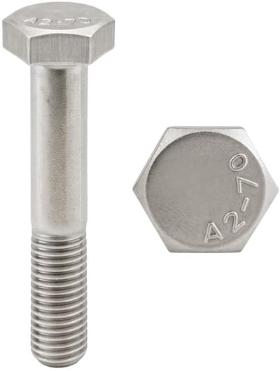 Zeskantschroeven RVS - Bouten M10 Schroeven M10 - Bevestigen van Materialen - Roestvrij Staal A2 - M10 x 140 mm