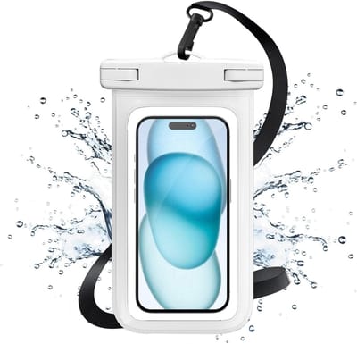 Famanu – Universele Waterdichte Telefoonhoes - Onderwater Droge Zak voor smartphone tot 7'' - Wit
