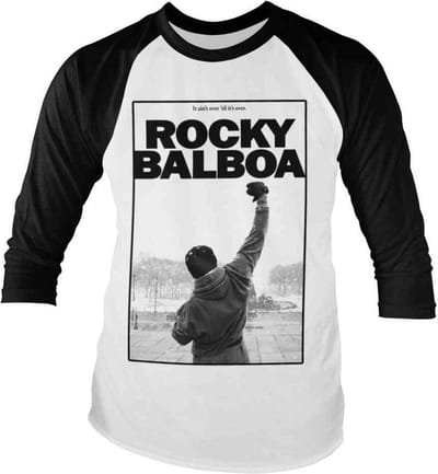 Rocky Raglan top -S- Balboa It Ain't Over Wit/Zwart
