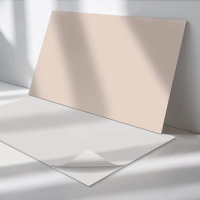 Wallfluent Vinyl Wandpaneel - Perzik Zelfklevend Wandpaneel - 100 cm x 50 cm - Beige PVC wandpaneel - Set van 1 - Rechthoekig Wandbekleding Vinyl - Patroon Wandpaneel - PVC Muurpaneel - Wandpaneel Keuken en Badkamer