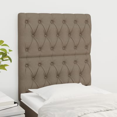 vidaXL - Hoofdbord - taupe - 80x7x118/128 - cm - Stof