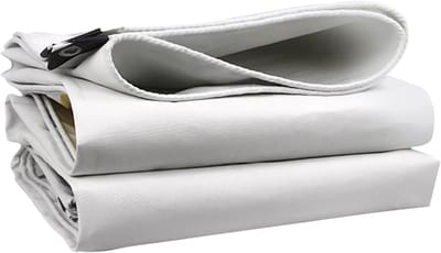 Waterdicht Zeildoek - Beschermhoes Canvas - Buiten Beschermen - Verdikt Canvas Materiaal - 3 x 5 m - Wit