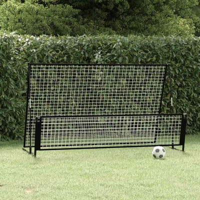 vidaXL - Voetbalrebounder/voetbaldoel - 2-in-1 - 202x104x120 - cm - staal
