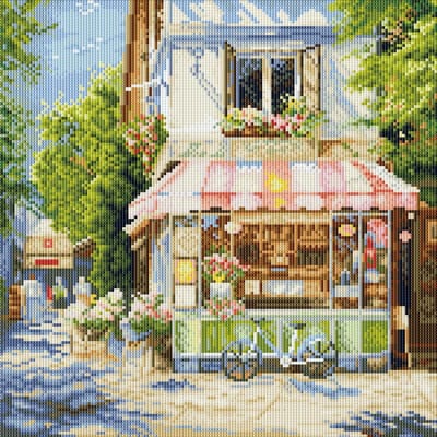 Diamond Painting - Corner Shop - Winkel op de Hoek - Letistitch 42.3 x 42.3 cm