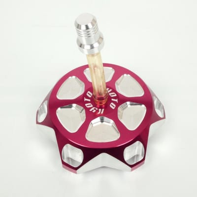 Bouchon de réservoir Kyoto pour moto Honda 400 XR aluminium anodisé rouge Neuf