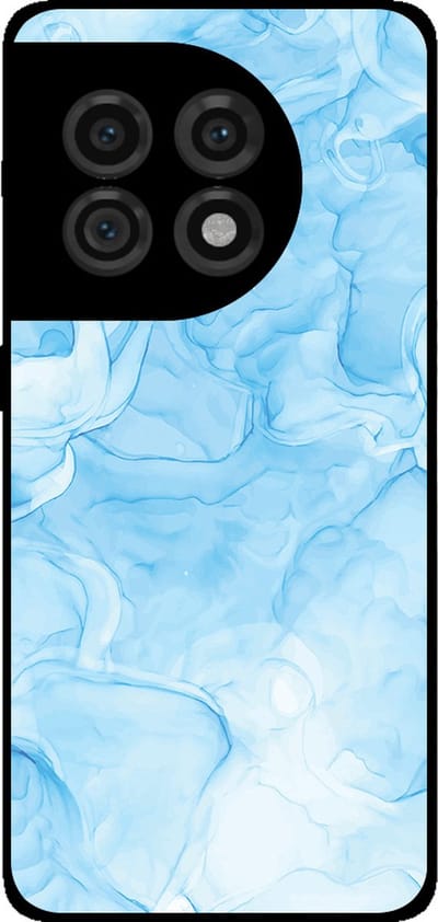 Smartphonica Telefoonhoesje Geschikt voor OnePlus 11 met marmer opdruk - TPU backcover case marble design - Lichtblauw geschikt voor OnePlus 11