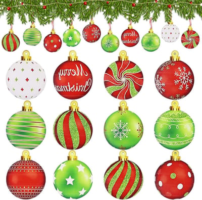 36 Stuks Houten Kerstdecoratie, Kersthangertjes, Houten Ballen, Ornamenten voor de Kerstboom, Feestelijke Versieringen en Kerstversiering