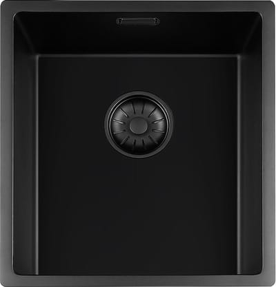 Lorreine Black Quartz Series spoelbak 3440cm Plug Zwart 34BQ-FU