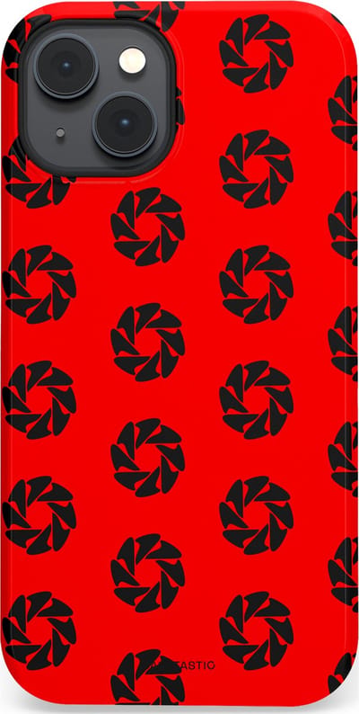 Casetastic hoesje geschikt voor Apple iPhone 14 Plus - MagSafe - Dubbellaagse bescherming - Zwarte Sterren op Rood - Fashion Case - Rood Zwart