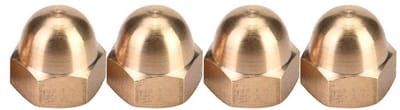 Cap nuts set voor voertuigen - M3-M12 messing schroefmoeren, sferische capmoeren en hexmoeren voor het bevestigen van banden en assen (20 stuks M6)