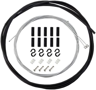 Dailygoods- Remkabelset - Universele Fietsremkabelset - Vervangingskabels - PVC/RVS - 2m Kabelbuis - Eenvoudig te installeren - Goede duurzaamheid - Fietsremkabel