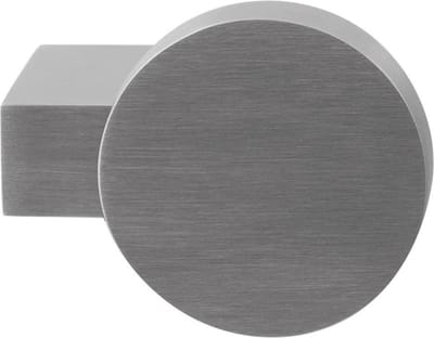 Deurknop - RVS geborsteld - RVS - GPF - Buitendeur - GPF9206.09 RVS mat massief kort verkropte knop rond 69/52x13mm t.b.v. veiligheidsschilden vast incl. bout M10