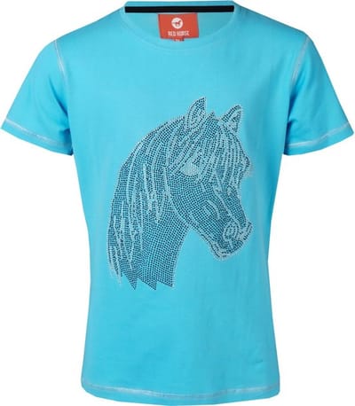 Red Horse - T-Shirt Caliber - Aqua - Maat 140