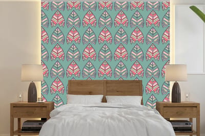 Behang - Fotobehang Patronen - Tribal - Retro - Breedte 240 cm x hoogte 240 cm