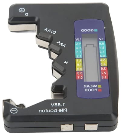 Batterijcapaciteitsmeter Tester LCD-scherm - Universeel D C N AAA AA 9V 1,5V Batterijanalysator - Ondersteuning Check Carbon Zinc Alkaline en Oplaadbare Batterijen - Zwart
