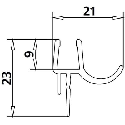 Kermi Filia XP sealing strips horizontal 98.5 cm for corner entry FX EPR/L Art. 2534058