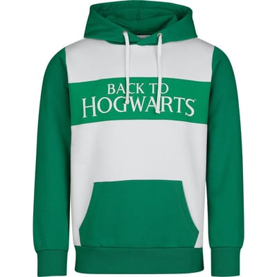 Harry Potter Trui met capuchon - Back To Hogwarts - S tot 3XL - voor Mannen - groen-wit