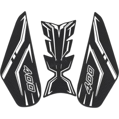 AFNCX Motorfiets Gas Olie Tank Pad Beschermer Anti Slip Krasbestendig Knie Grip Tractie Zijpads Vervanging voor wit