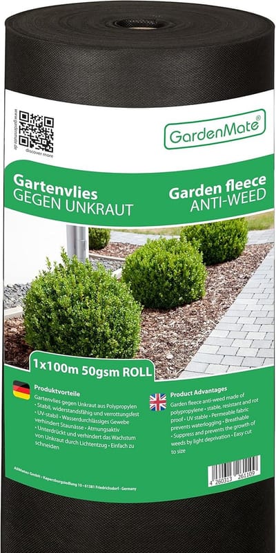 Worteldoek 50g/m² - Scheurvast Gronddoek 100m² - Waterdoorlatend Anti-Onkruiddoek