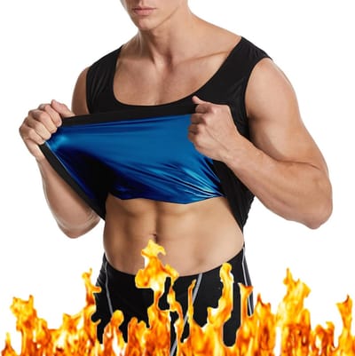 Slimming Sauna Sweat Vest voor Mannen - Verhoog je Zweetproductie, Gewichtsverlies en Fitness Workout - Zwart