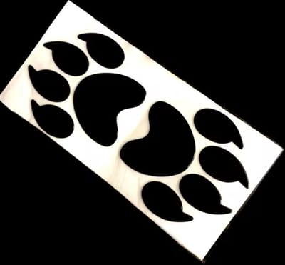 Hacebo® - Berenpoot Stickers - 2 paar - Zwart