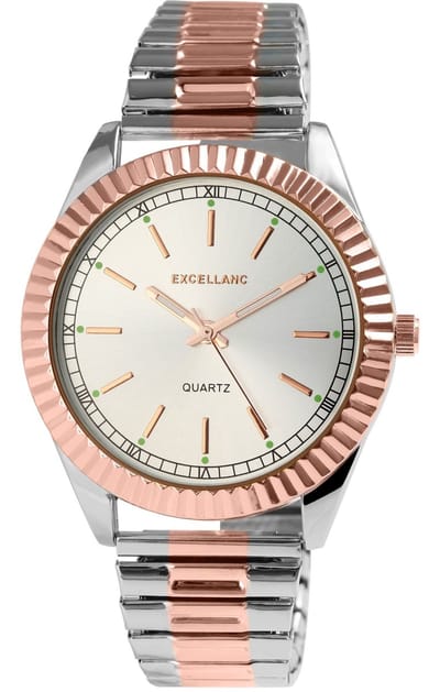 EXCELLANC Dameshorloge Edelstahl Sira, zilverkleurig, Mineralglas