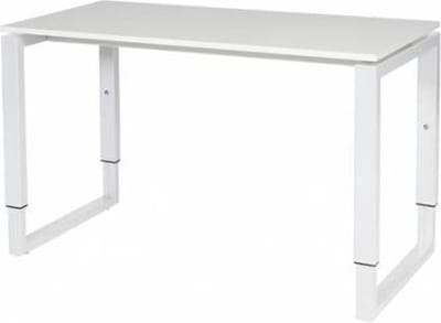 Verstelbaar Bureau - Domino Plus 120x60 grijs - wit frame