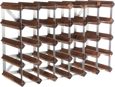 Traditional Wine Rack Co. - Wijnrek - Voor 30 flessen - Donkere eik - 61.2x22.8x42cm