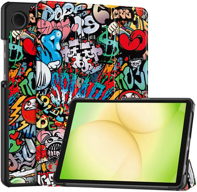 Hoes - Geschikt voor Samsung Galaxy Tab A11 - Dun & Stevig - Trifold Bookcase - Hard Cover - Hardcover Book Case - Tablet Hoesje - Graffity
