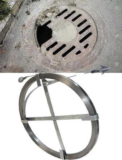 Kanduo Ontstoppingsgereedschap met stalen staaf, gebruikt om verstoppingen in rioolbuizen en inspectieputten te verwijderen(2.5 cm/1 in,L 10m)