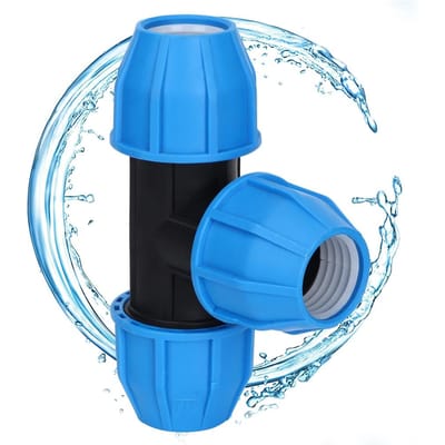 PE Plastic 40mm T-stuk Connector Waterleiding Fitting Verbindingsaccessoires