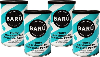 BARÚ Fluffy Marshmallow Chocolate Powder - Instant Chocoladepoeder - 4 x 250g - 48 porties