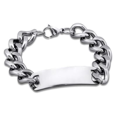 Amanto Armband Bachar - 316L Staal - Graveer - 6mm - 22cm