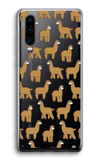 Case Company® - Hoesje geschikt voor Huawei P30 hoesje - Alpacas - Soft Cover Telefoonhoesje - Bescherming aan alle Kanten en Schermrand