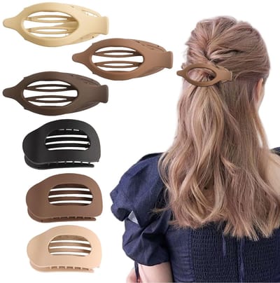 Cosensi - Haarspelden - Set van Zes Clips - Comfortabel en Modern - Neutrale Kleuren - Geschikt voor Middel tot Dik Haar - Goede Grip