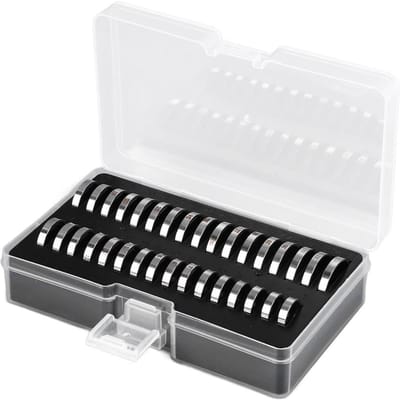 Accessoire de mesure Bague à mesurer en acier inoxydable Taille Hong Kong Tailles complètes Jauge à bagues Testeur de taille portable durable Mesure de la taille de la bague white