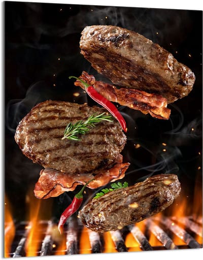 TMK ArtDeko Serie - Snijplank van Gehuwd Glas - 40x52 cm - Voor Diverse Kookplaten - Grill Design