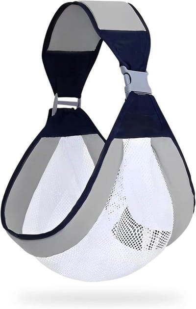 JGS Premium - Ergonomische Babydrager voor Baby's van 0-36 Maanden - Zijwaarts Draagsysteem - Ademend en Licht - Tot 20 kg Draaggewicht - Verstelbaar - Grijs