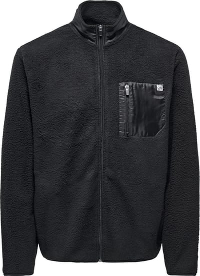 ONLY&SONS - ONSJUST REG FULL ZIP TEDDY SWEAT BF - Heren - Sweaters